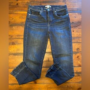 Chelsea & Violet Women’s Dark Wash Jeans with Ruffle Hem Size 29